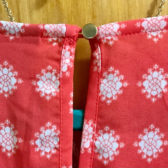 Liz Claiborne 2X Orange/White Blouse - Picture 7 of 7